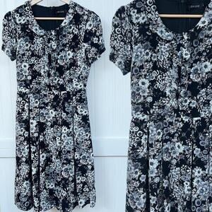 Liza Luxe Opt For Splendor Floral Vintage Inspired Peter Pan‎ Collared Dress